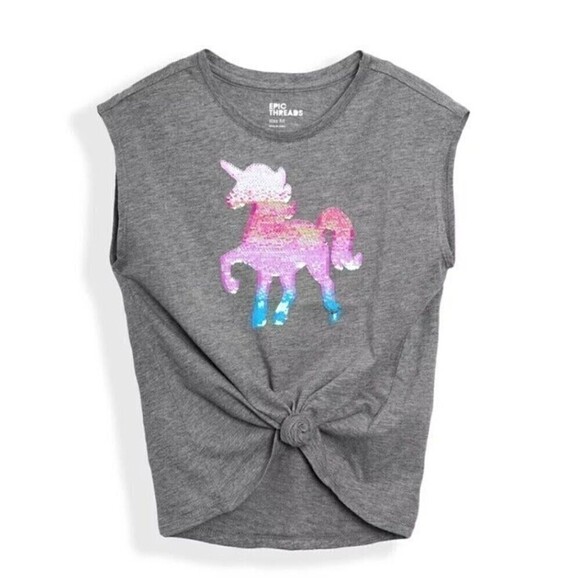 Epic Threads Other - 𝅺big Girls Short Sleeve Flip Sequin Graphic T-shirt xLarge